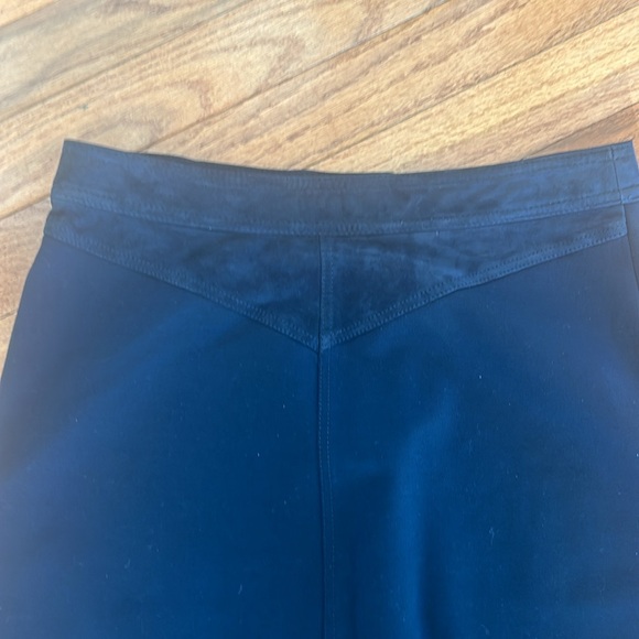 Theory Slyn Fixture Button-Front Ponte Skirt, Navy - Picture 6 of 9